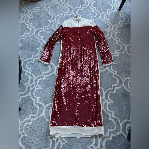 Zara New Sequin Chiffon Dress XS - Picture 6 of 6